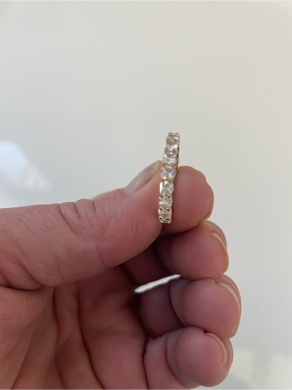 Gold Crystal Eternity Band Ring - Women's Fashion Jewelry